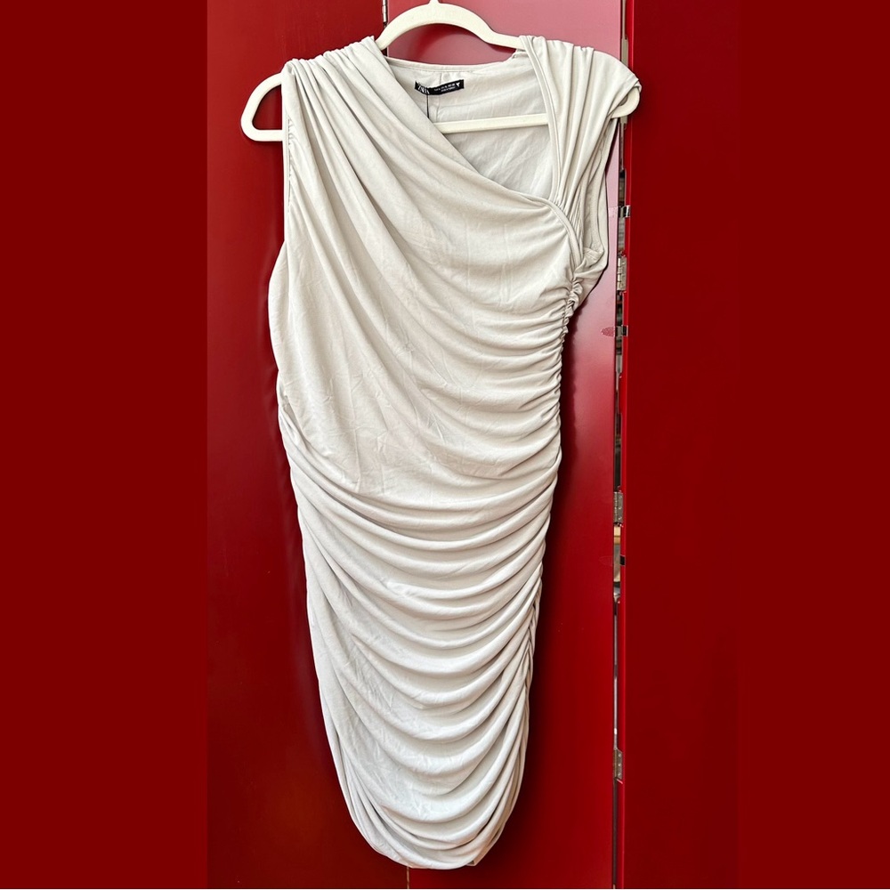 Zara short dress with ruching